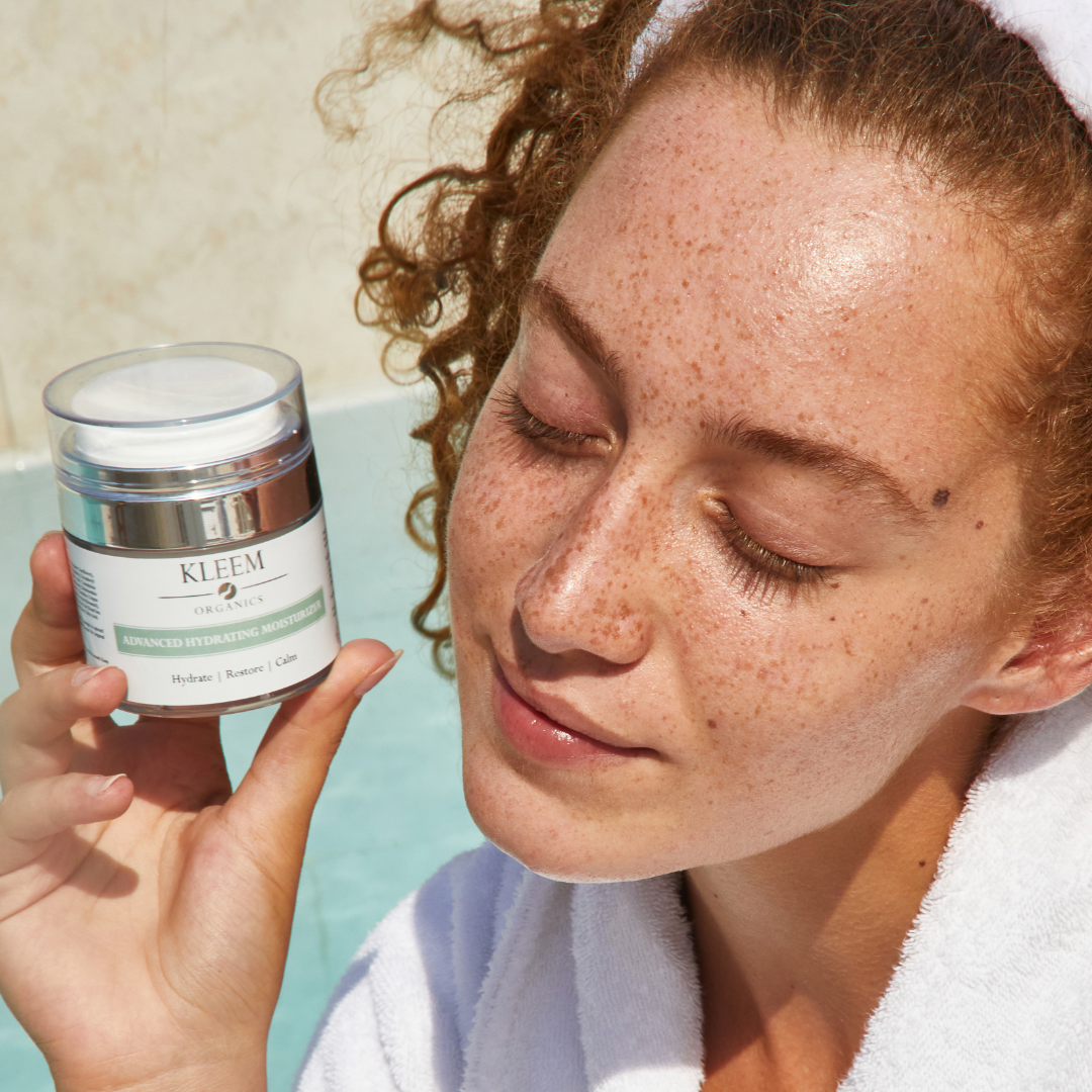 Girl holding her most loved Advanced Hydrating Moisturizer