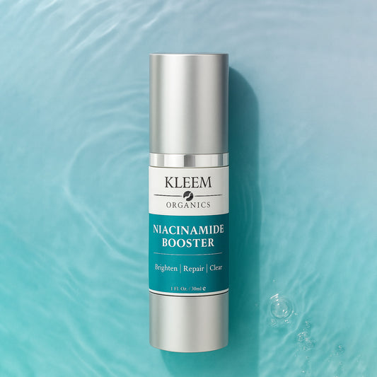 Kleem Niacinamide Booster bottle – face serum with niacinamide, hyaluronic acid and centella asiatica to clear, brighten and repair skin