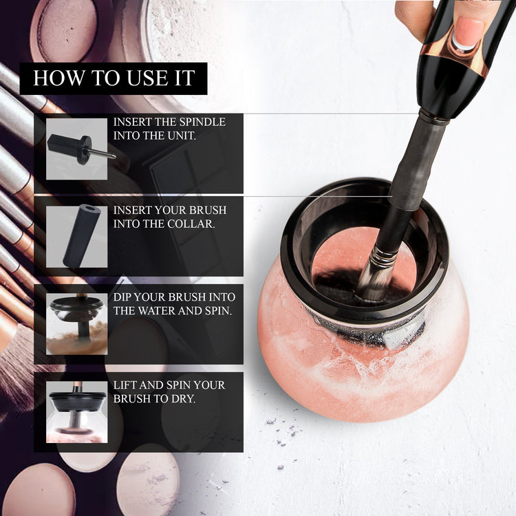 MAKEUP BRUSH CLEANER - For Fast and Effective Cleaning & Drying